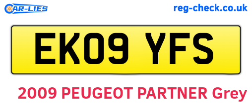 EK09YFS are the vehicle registration plates.