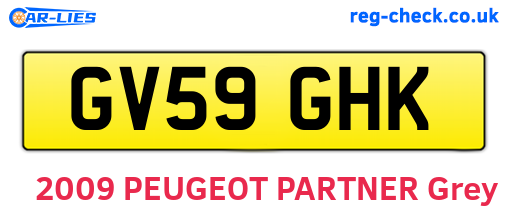 GV59GHK are the vehicle registration plates.