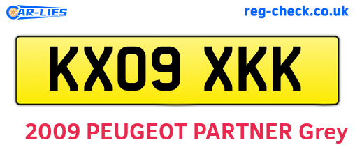 KX09XKK are the vehicle registration plates.