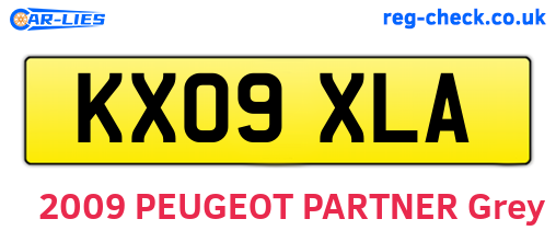 KX09XLA are the vehicle registration plates.