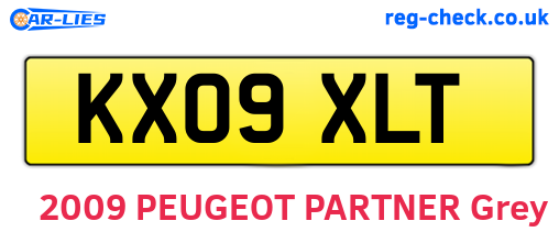 KX09XLT are the vehicle registration plates.