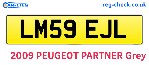 LM59EJL are the vehicle registration plates.