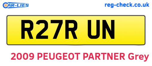R27RUN are the vehicle registration plates.