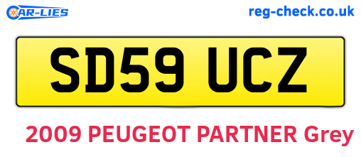 SD59UCZ are the vehicle registration plates.