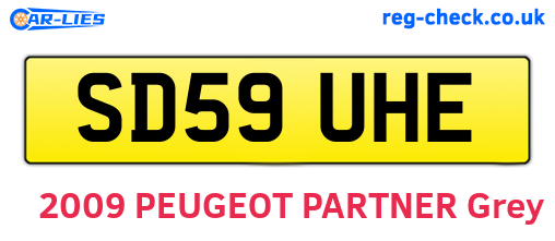 SD59UHE are the vehicle registration plates.