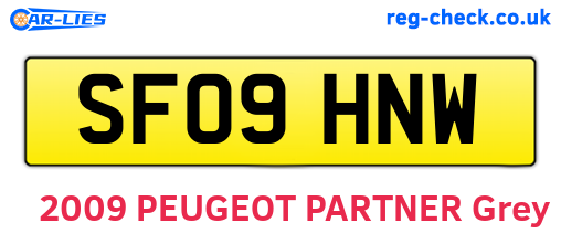 SF09HNW are the vehicle registration plates.