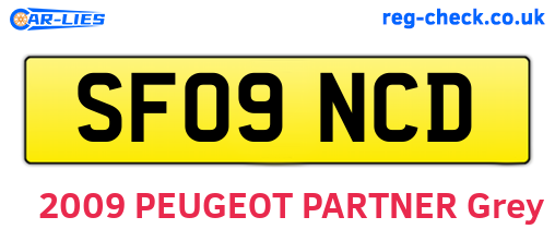 SF09NCD are the vehicle registration plates.