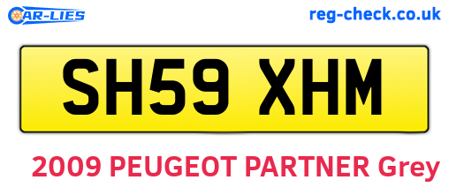 SH59XHM are the vehicle registration plates.