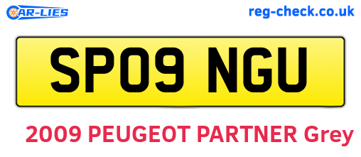 SP09NGU are the vehicle registration plates.