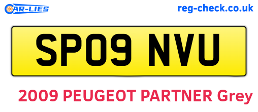 SP09NVU are the vehicle registration plates.