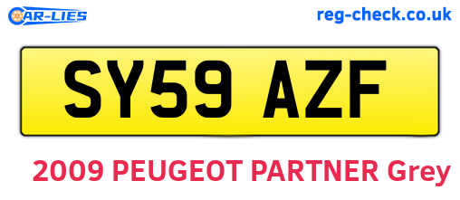 SY59AZF are the vehicle registration plates.