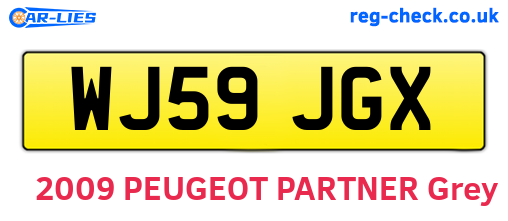WJ59JGX are the vehicle registration plates.