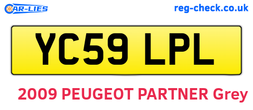 YC59LPL are the vehicle registration plates.