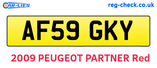 AF59GKY are the vehicle registration plates.
