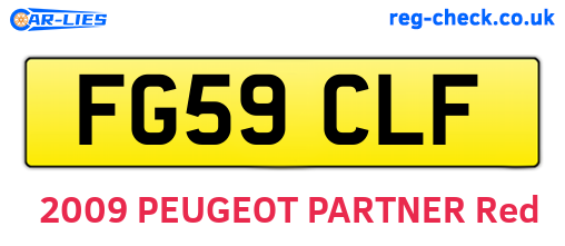 FG59CLF are the vehicle registration plates.