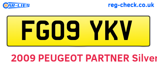 FG09YKV are the vehicle registration plates.