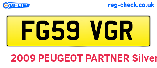 FG59VGR are the vehicle registration plates.