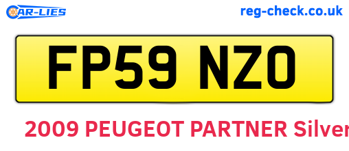 FP59NZO are the vehicle registration plates.