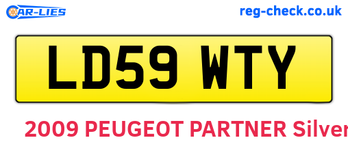 LD59WTY are the vehicle registration plates.