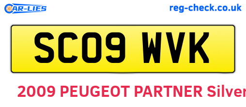 SC09WVK are the vehicle registration plates.