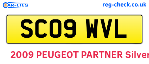 SC09WVL are the vehicle registration plates.