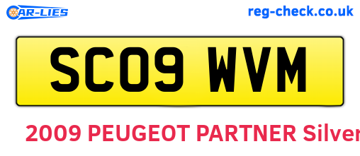 SC09WVM are the vehicle registration plates.