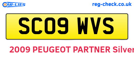 SC09WVS are the vehicle registration plates.