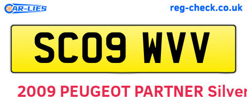 SC09WVV are the vehicle registration plates.