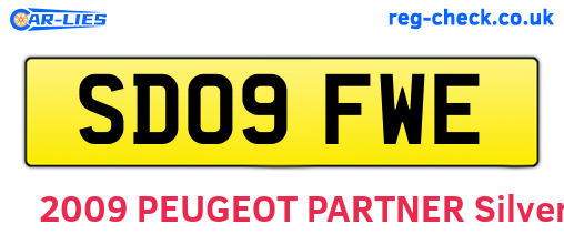SD09FWE are the vehicle registration plates.