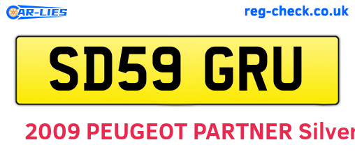SD59GRU are the vehicle registration plates.
