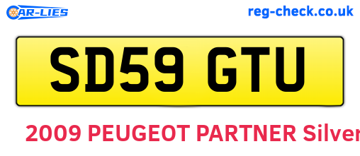 SD59GTU are the vehicle registration plates.