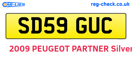 SD59GUC are the vehicle registration plates.