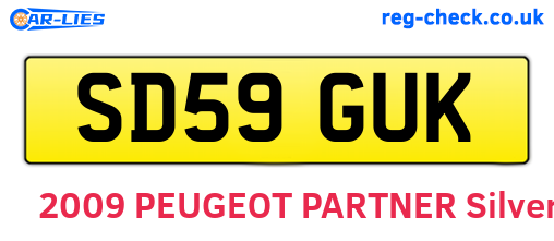 SD59GUK are the vehicle registration plates.