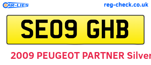 SE09GHB are the vehicle registration plates.