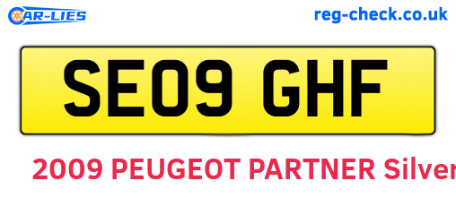 SE09GHF are the vehicle registration plates.
