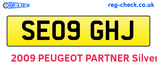 SE09GHJ are the vehicle registration plates.