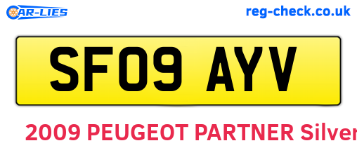 SF09AYV are the vehicle registration plates.