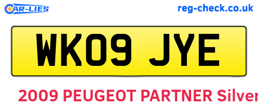 WK09JYE are the vehicle registration plates.