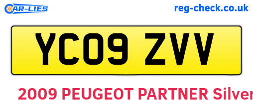 YC09ZVV are the vehicle registration plates.
