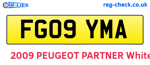 FG09YMA are the vehicle registration plates.