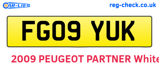 FG09YUK are the vehicle registration plates.
