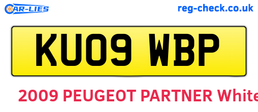 KU09WBP are the vehicle registration plates.