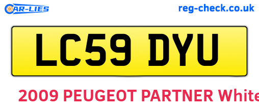 LC59DYU are the vehicle registration plates.