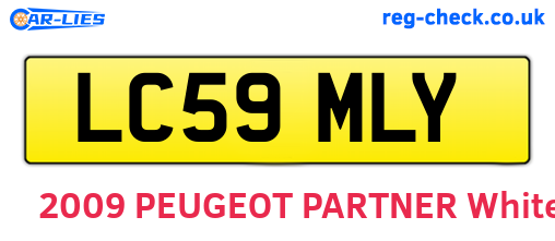 LC59MLY are the vehicle registration plates.