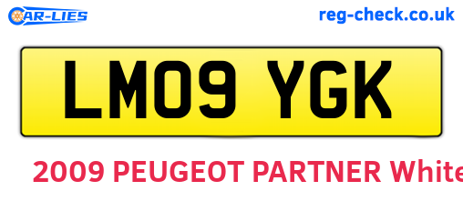 LM09YGK are the vehicle registration plates.