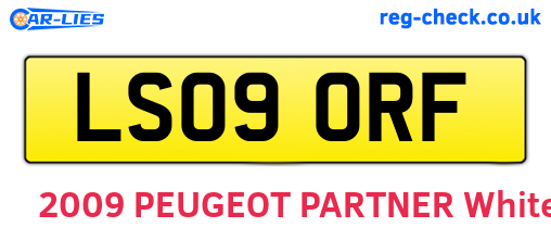 LS09ORF are the vehicle registration plates.