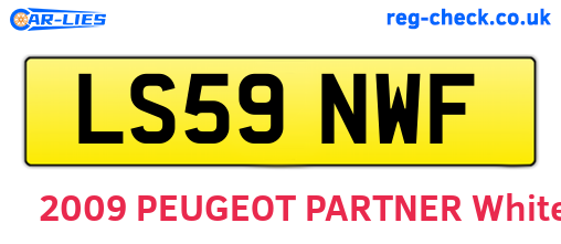 LS59NWF are the vehicle registration plates.