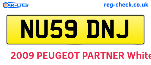 NU59DNJ are the vehicle registration plates.