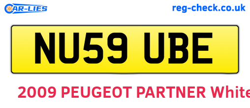 NU59UBE are the vehicle registration plates.