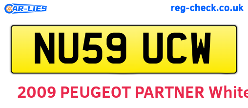 NU59UCW are the vehicle registration plates.